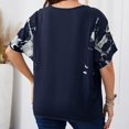 thumbnail image 2 of Patlollav Women Cotton Linen Tshirt Summer Plus Size Floral Short Sleeve Tunic Tops 2024 Casual Round Neck Tee Shirts, 2 of 6