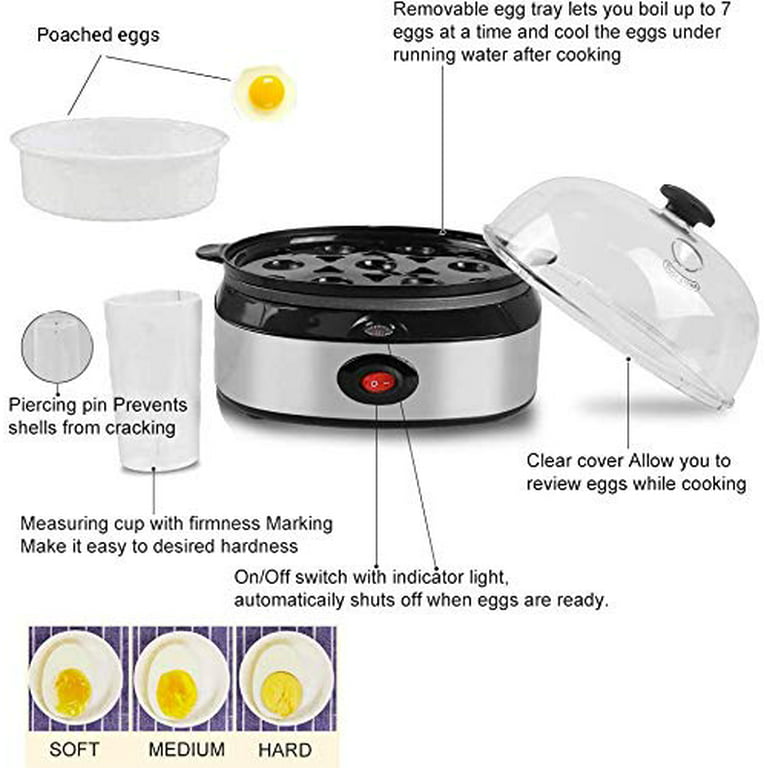 Up to 50% off! Dvkptbk Eggs Cooker: Electric, 14 Capacity for Hard Boiled,  Poached, Scrambled, Omelets, for Home Daily Life 