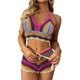 thumbnail image 1 of TRKIYQC Mujeres Sexy Beach Coverups Summer 2 piezas Outfit Crochet Crop Halter Tank Top Bralette Knit Bra Boho Cami y Shorts Set TRKIYQC perder, 1 of 9