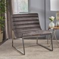 thumbnail image 1 of Raoul Parisian Modern Slate Microfiber Sofa Chair, 1 of 7