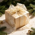 thumbnail image 2 of Glitter Wired Sheer Christmas Ribbon - 1.5In 10Yd Snowflake Design for Floral, Craft, Christmas Tree Decorations, Wreaths, Gift Wrapping, 2 of 6