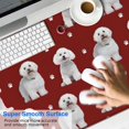 thumbnail image 2 of Long Mouse Pads for Desk,Pink Bichon Frise Desk Mats on Top Of Desks, Desk Mouse Pad Extra Large with 3mm Non-Slip Base and Stitched Edge for Gaming,Office,Work,Home 47.3"x23.6", 2 of 6