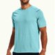 thumbnail image 1 of Ceisia Men's Slim Fit Short Sleeve Crew Neck Tee Solid Color Reflective Performance Sports Top Light Blue XXXL Gifts, 1 of 8
