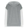 thumbnail image 4 of Hoodies for Men Oversized Splicing Pullover Hooded Sweatshirts Top Men's Casual Solid Color Mock Neck Loose Fits Comfy Workout Sport Long Sleeve Hoodie Fall Winter Clothes, 4 of 7