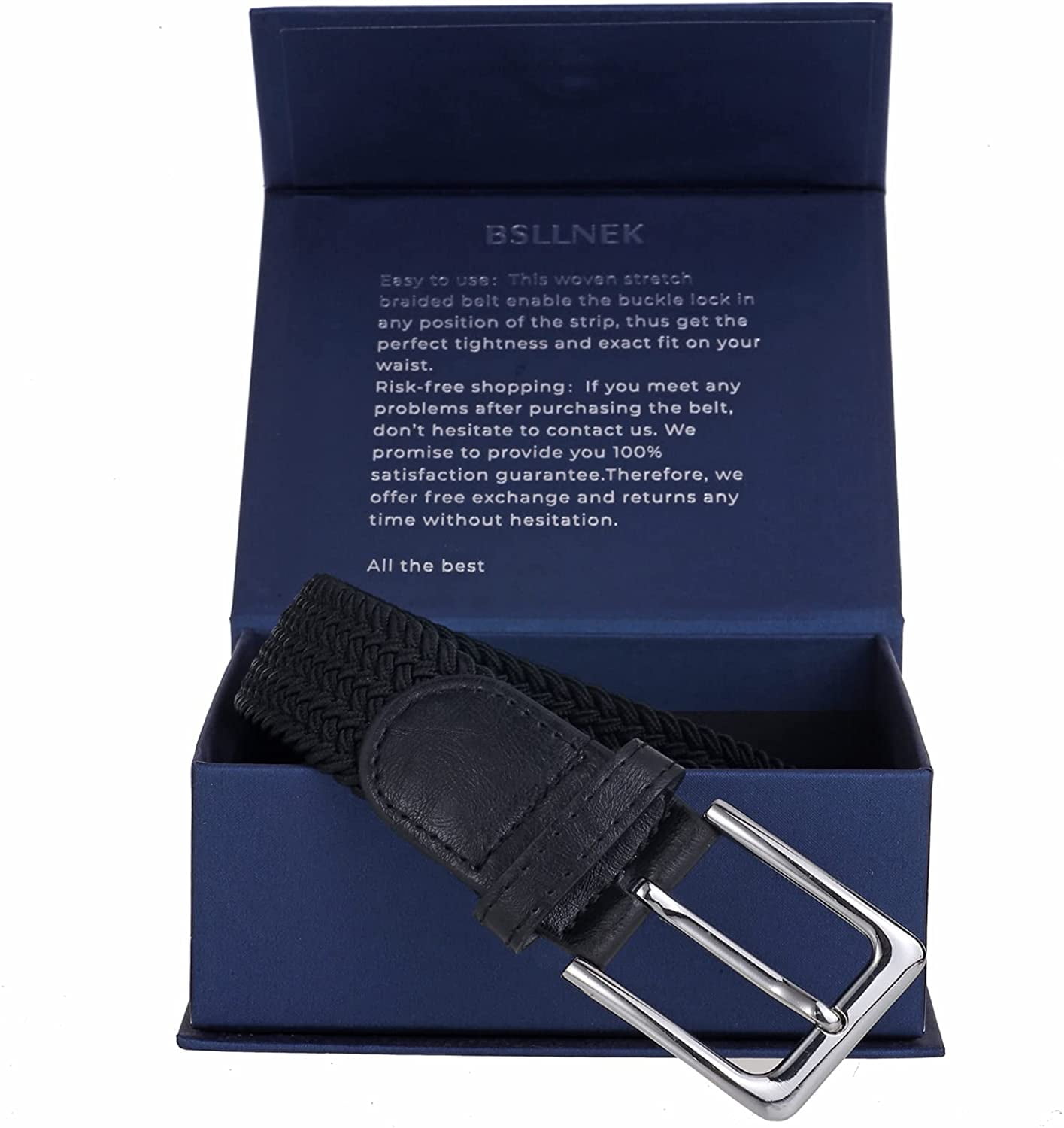 L'AIGLON woven elastic belt (BLACK×NAVY) L'AIGLON woven elastic belt (BLACK×NAVY) | everyone