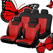 Deals Black&Friday Iumwxz on Sales Full Set of Car Seat Covers, Universal Embroidered Car Seat Cover Set Xmas Bargains!