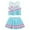 Blue, variant on Girls Outfits&Set Girls' Cheerleading 3 Piece Set Sleeveless Top Skirt Headband for Young Girls Ideal for Casual Outdoor Play and School Activities