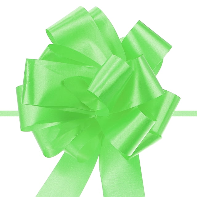 Unique Bargains 20pcs 5' Large Pull Bow Big Gift Wrapping Bows Ribbon Light Green for Wedding Car Baskets Presents Christmas Bow