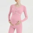 thumbnail image 4 of hengsof Women's Maternity Long Sleeve Tops Stretch Bottoming Tops Suitable for Pregnant Women, 4 of 6