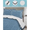 thumbnail image 4 of Quilts Twin Size, Denim Blue Botanical Soft Comforter Bedding Set for Bed, Vintage Florals Geometric Minimalist Lightweight Quilted Bedspread with Pillow Cover(2 Pieces) for All Season, 68x86 Inch, 4 of 7