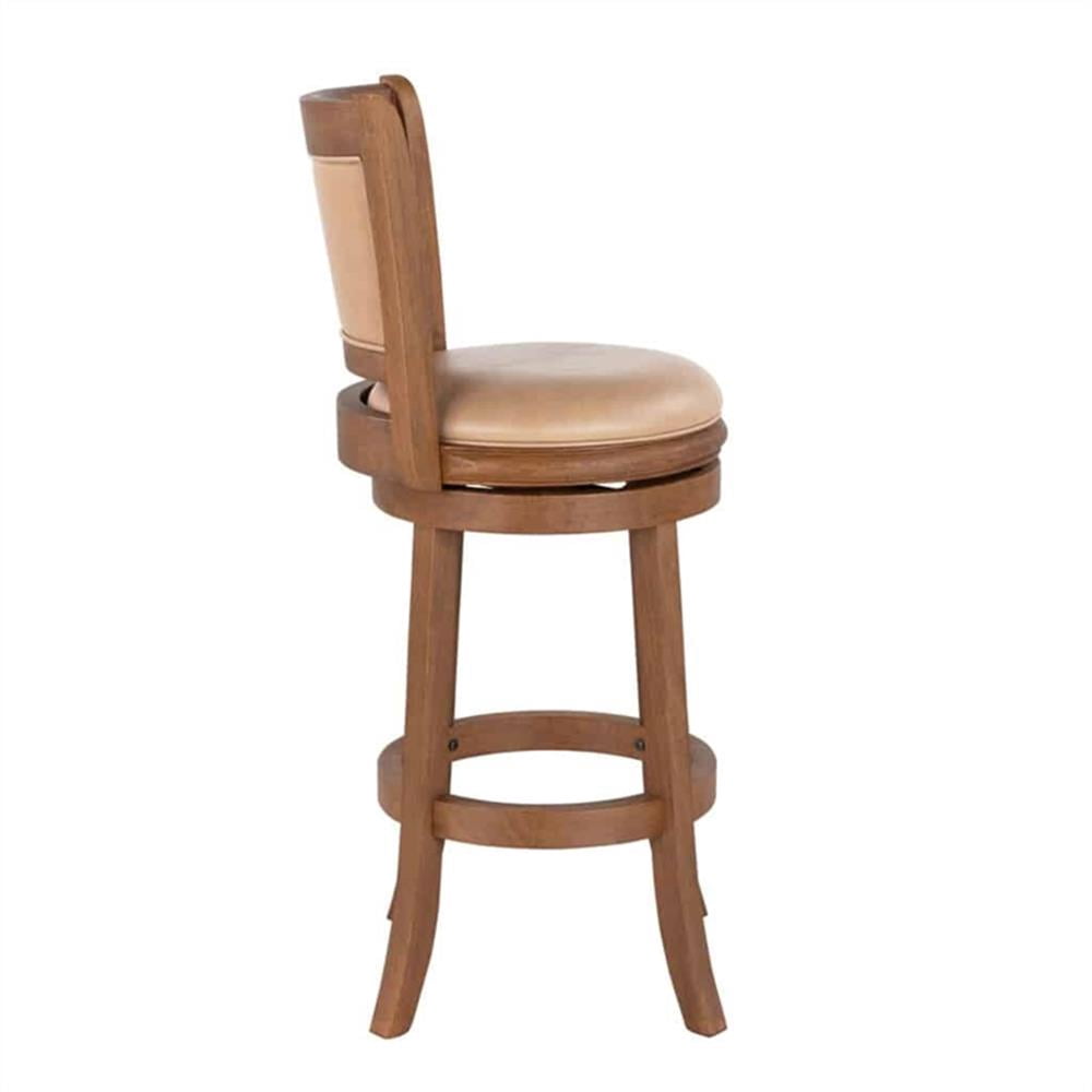 Boraam Augusta Swivel Wood Bar Stool - Toasted Oak