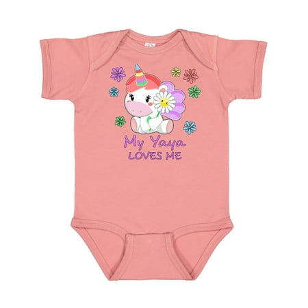 

Inktastic My Yaya Loves Me- Cute Unicorn Gift Baby Boy or Baby Girl Bodysuit