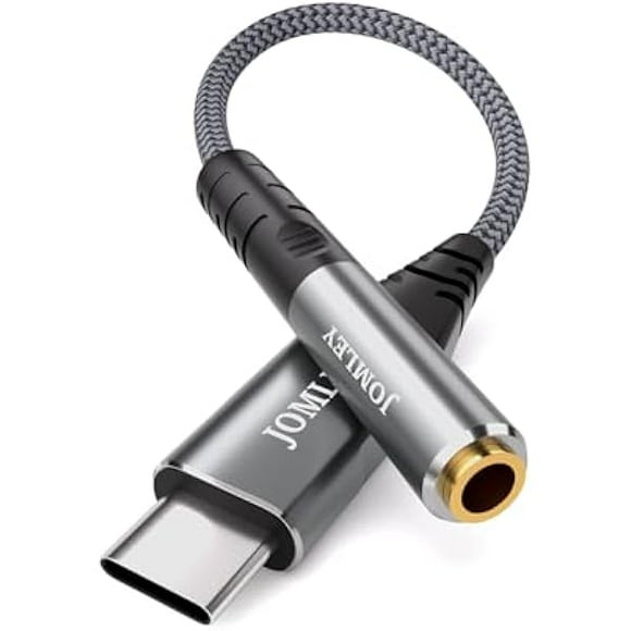 ccwmincc USB C to 3.5mm TRS Headphone Jack Adapter 20CM, USB Type C to 3.5mm AUX Female Audio Cord Compatible with iPhone 16/15 Pro Max, Samsung S24/S23/S22, iPad Pro, Pixel, MacBook