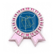 thumbnail image 1 of Inclinacion de combinatoria matemática del espacio geométrico Insignia broche Medalla rosa premiada, 1 of 3