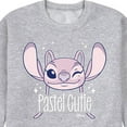 thumbnail image 3 of Disney - Lilo & Stitch - Angel's A Pastel Cutie - Men's Crew Neck Fleece Pullover, 3 of 5