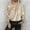 Velvet tops-Khaki, variant on Spring Tops for Women Velvet Tops for Women Fashion Women Pullove Skew Collar Solid Long Sleeve Casual Shirt Blouse Tops/Brown M