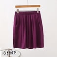 thumbnail image 2 of Asxite Plus Size Shorts for Women Solid Pockets Stretchy Elastic Waist Summer Loose Casual, 2 of 5