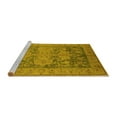 thumbnail image 2 of Ahgly Company Machine Washable Indoor Rectangle Oriental Yellow Industrial Area Rugs, 8' x 10', 2 of 4