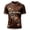 Coffee#50814BB, variant on Garbnen Halloween T Shirts for Men Pumpkin Graphic Short Sleeve Crew Neck Sweatshirts for Men Fall Vintage Relaxed Fit Comfortable Men Shirts