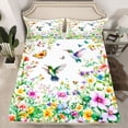 thumbnail image 2 of Castle Fairy Boys Girls Floral Hummingbird Twin Sheet Sets,Spring Garden Bedding, 2 of 7