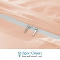 thumbnail image 2 of 900 TC 100% Egyptian Cotton Duvet set Zipper Closur Ultra Soft Durable and Fade Resistant Color Peach Solid size Queen, 2 of 7