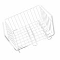 thumbnail image 5 of Cesta debajo del estante Buena carga debajo del estante Almacenamiento Hierro debajo del estante del gabinete con gancho curvo Blanco, 5 of 5