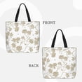 thumbnail image 3 of Vsdgher Vintage Stylized White Color print Tote Bag for Women Shoulder Bag with Zipper Large Shoulder Bag Handle Handbag Portable Washable for Travel, Work, 3 of 8