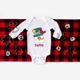 thumbnail image 5 of Body navideño personalizado con diseño de ciervo para bebé, ropa personalizada con nombre para recién nacidos, mono de manga larga para niños y niñas, trajes de fiesta para bebés, 5 of 5
