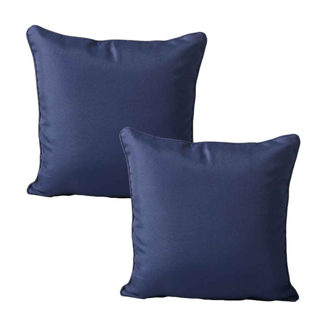 Ensemble de 2 coussins décoratifs d'intérieur/extérieur à bleu