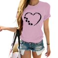thumbnail image 2 of Pxiakgy Vente Chaude! T-Shirt Trèfle de la Saint-Patrick pour Femmes Chanceux Irlandais Manches Courtes T-Shirt Graphique Trèfle Mode Décontractée Imprimé Amour Col Rond Manches Courtes T-Shirt, 2 of 4