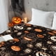 thumbnail image 4 of Halloween Flannel Throw Blanket Pumpkin Maple Leaf Print Lightweight Soft Warm Shawl for Adults Couch Bed Decor All Season Home Outdoor Camping Gift, 4 of 6
