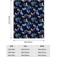thumbnail image 3 of Butterfly Blanket Blue and Purple Super Soft Warm Butterfly Throw Blanket - Lightweight Cozy Flannel Throw Blanket Bed Couch Sofa Office Decor, Gift for Girls and Boys Women and Man 50"x40", 3 of 6