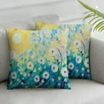 thumbnail image 2 of JEUXUS 2-Piece Short Plush Pillowcase Set White Flower with Painted Textured Modern Colorful Contemporary Botanical Pictures for Home Decor White, 2 of 6