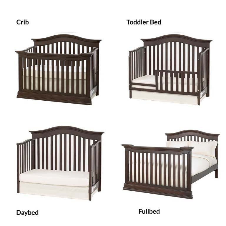 Baby Cache Montana 4-in-1 Convertible Crib in Espresso