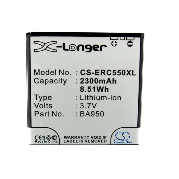 2300mAh BA950 High Capacity Battery for Sony Ericsson Xperia A, Xperia ZR, Xperia ZR LTE