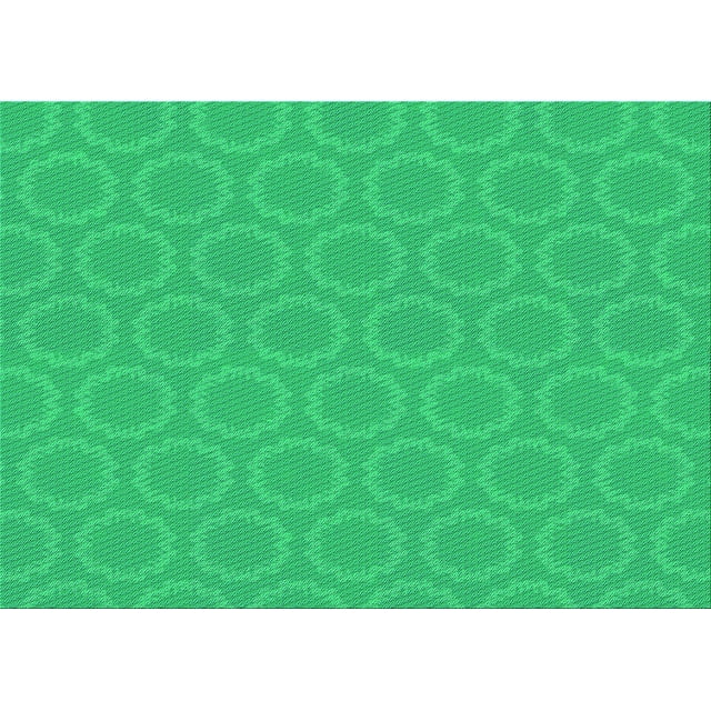 Ahgly Company Machine Washable Indoor Rectangle Transitional Spring Green Area Rugs, 7' x 9'