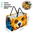 thumbnail image 2 of Pixel Dog Large Capacity Reusable Foldable Oxford Cloth Cube Organizer Tote Bag Toy Basket, 2 of 7