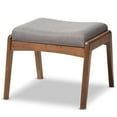 thumbnail image 2 of Home Square 2 Piece Fabric Upholstered Ottoman Set in Gray and Walnut, 2 of 7