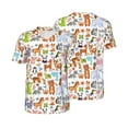 thumbnail image 2 of Easygdp Animal Cartoon Style Men's Muscle T-Shirt Men's Baseball Short Sleeves, for Gym Workout Athletic with Button - Medium, 2 of 9