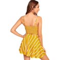 thumbnail image 2 of Ensemble de 2 Pièces pour Femmes Cravate Rayée devant Crop Top et Jupes, 2 of 5