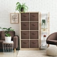 thumbnail image 2 of Sorbus Cubos de Almacenamiento de Tela Plegables de 13 Pulgadas, 8 Cestas Plegables para Organizar Armarios, Estantes, Ropa, Juguetes, Libros, Chocolate, 2 of 7