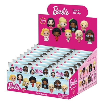3D Figural Foam Bag Clip Barbie Series 1 Mystery Box (24 Packs)