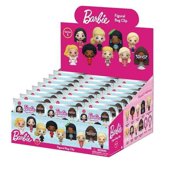 3D Figural Foam Bag Clip Barbie Series 1 Mystery Box (24 Packs)