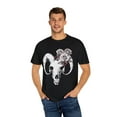 thumbnail image 4 of Ram Skull & Flowers Graphic Tee Unisex Streetwear Shirt, 4 of 4
