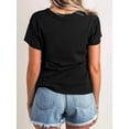 thumbnail image 2 of Women'S Fashion Sports T-Shirt with Angel Cupid Heart & Bowknot Print, Comfortable Crew Neck Short Sleeve Tee, Medium Stretch, All Season, Ideal Gift for Mom on Valentine'S Day Tee Tee For Adult, Men, 2 of 6