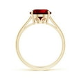 thumbnail image 2 of ANGARA Lab Grown 3.3 Ct Oval Solitaire Ruby Cocktail Ring in 14K Yellow Gold for Women (Size-10x8mm) | July Birthstone, Birthday, Anniversary, Jewelry Gift for Women | Lab Grown Ruby Ring, 2 of 7