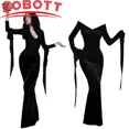thumbnail image 4 of Disfraz de Morticia de Gomez Addams, disfraz de Anime, traje de carnaval, abrigo, camisa, pantalón, corbata, traje, uniforme de fiesta, 4 of 5
