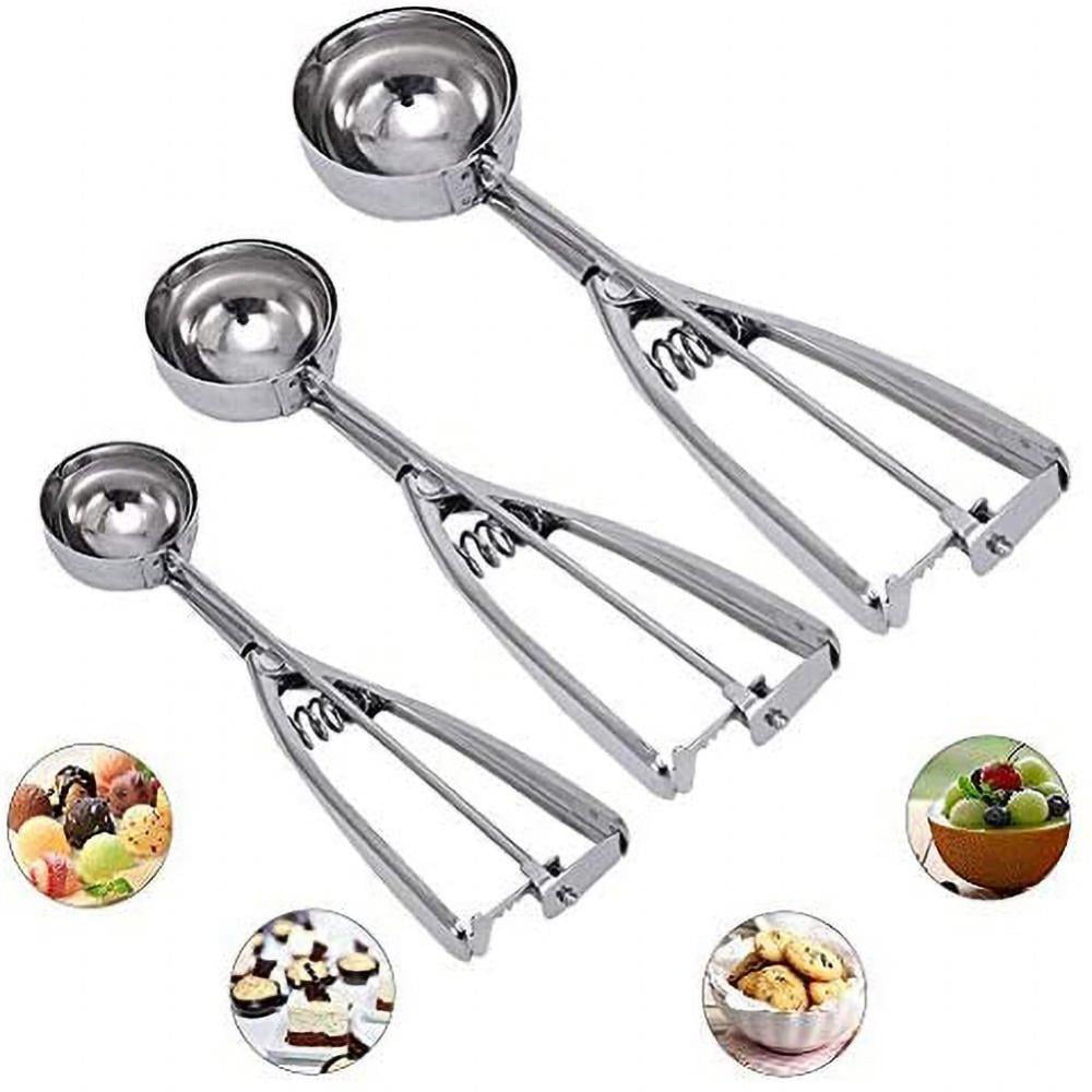 Meatball Maker 24 x 6.5cm Stainless Steel Meat Baller Spoon Non-Stick Meatballs Making Tool Long Handle Spoon Scoop for DIY Kitchen Cooking 1Pcs