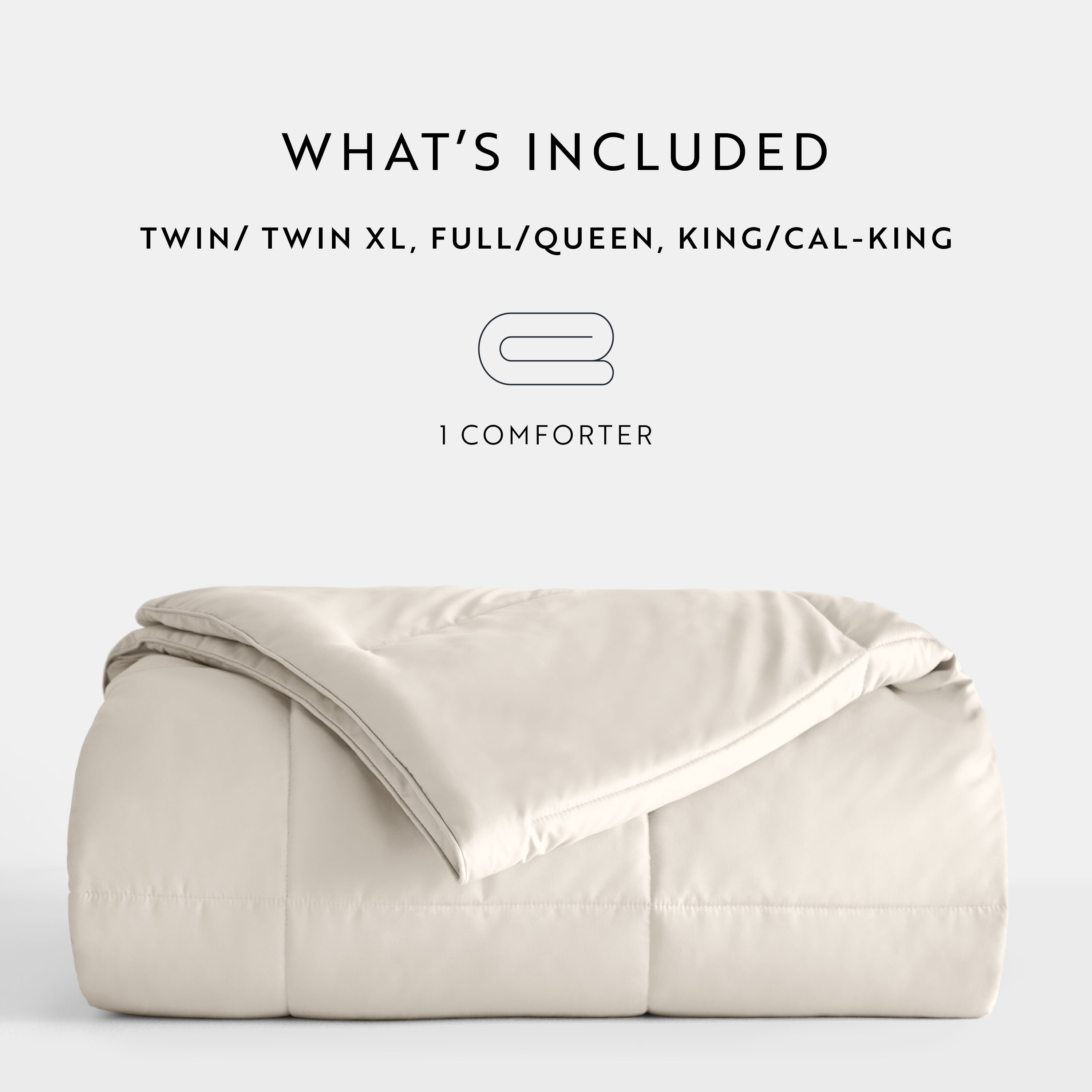 Noble Linens Ivory All Season Lightweight Down-Alternative Solid Comforter, Full/Queen