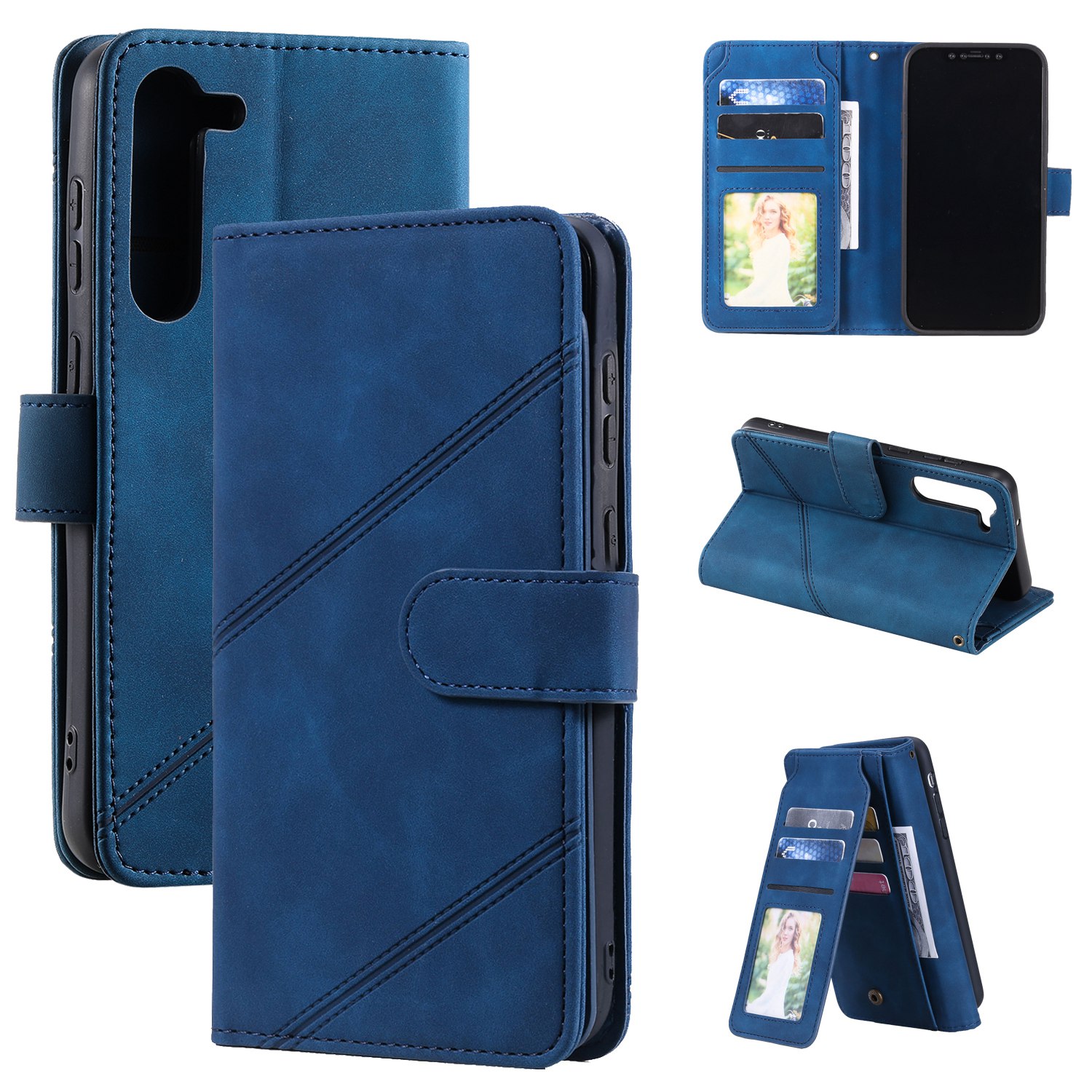 ETFAST Wallet Card Slot Flip Zipper Leather Phone Case For Samsung Galaxy S24 Ultra S24Plus S23 Ultra S23Plus S23FE S22 Ultra S21 Ultra S20 S10 S9 Leather Phone case